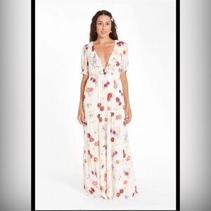 Paneros Boho Floral Prairie Clarence Maxi Dress